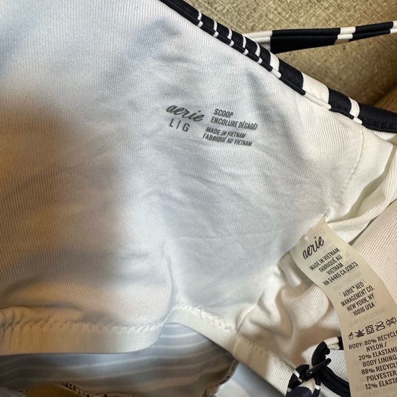 Navy/White Stripe Tankini Top - Picture 4 of 5